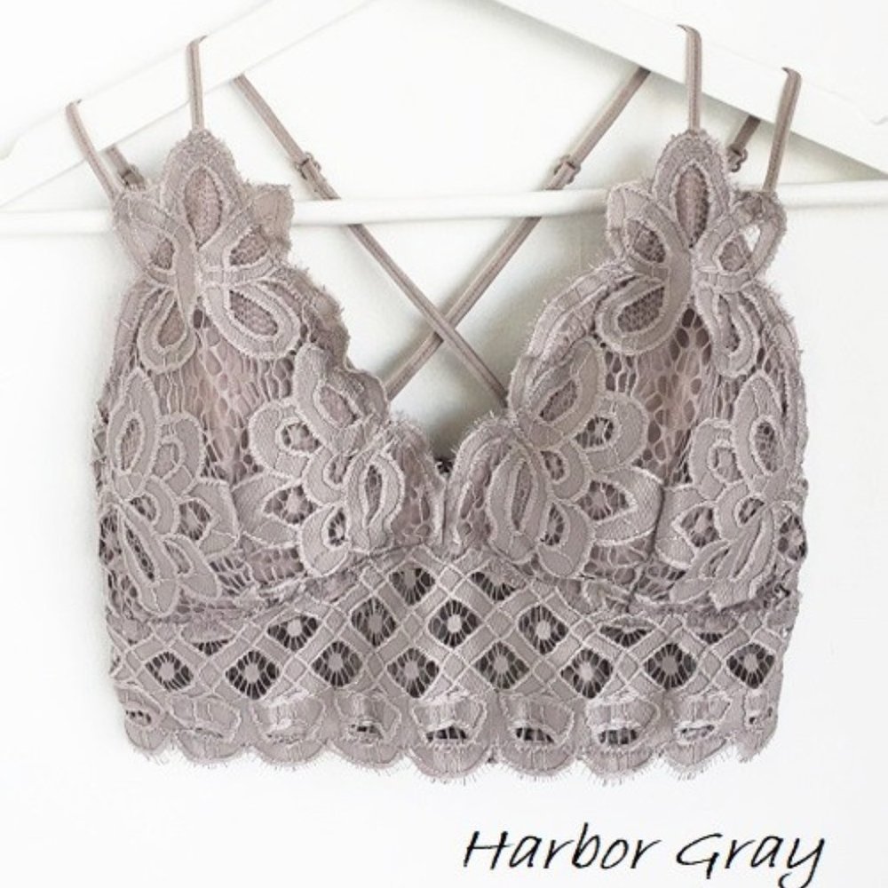 Crochet lace bralette